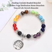 "Chakra Tree of Life Beaded Bracelet by ZenCrystals"