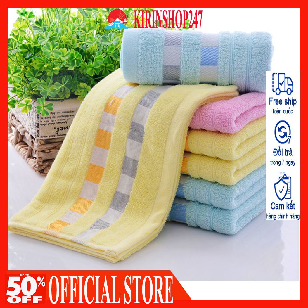 Khăn tắm xuất nhật 100% cotton siêu mềm mịn 34x74cm