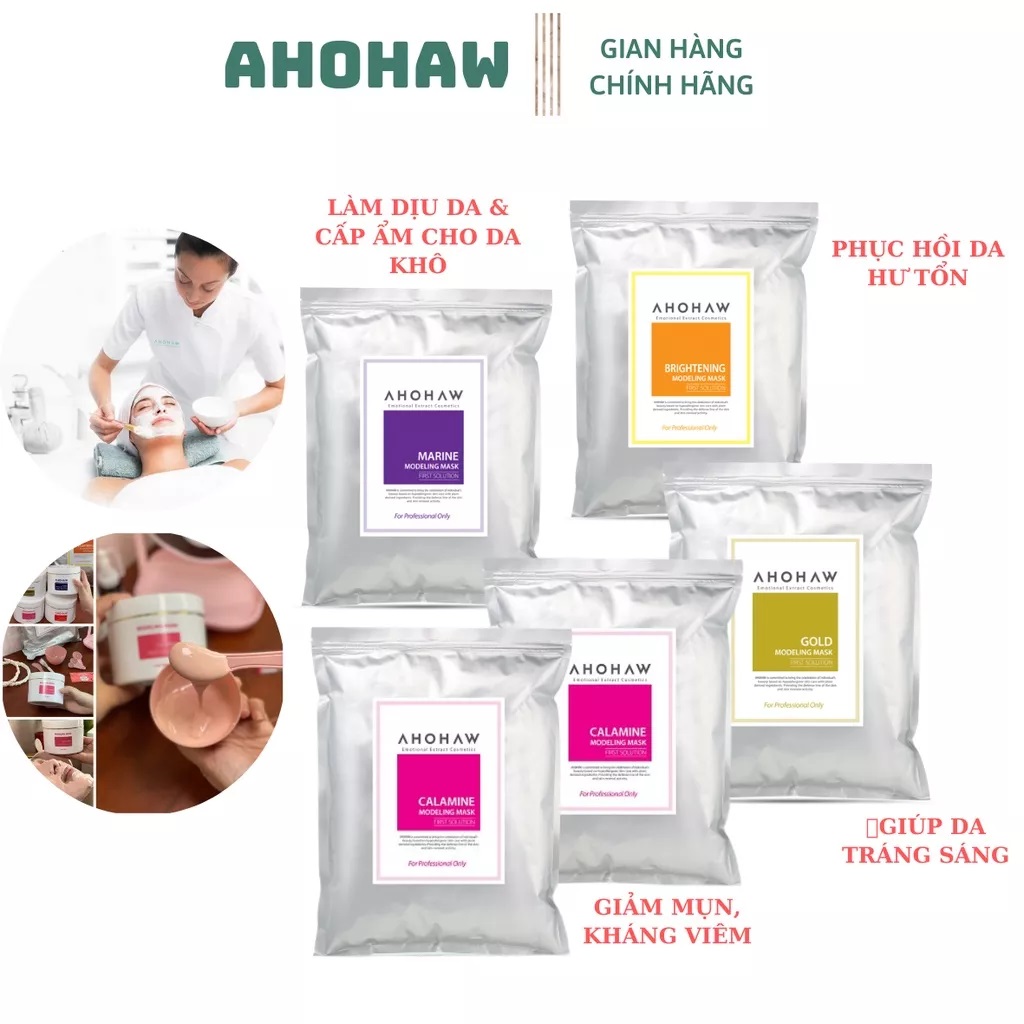 Mặt nạ bột cấp ẩm dưỡng trắng da chuyên sâu, giúp làn da trắng sáng ahohaw