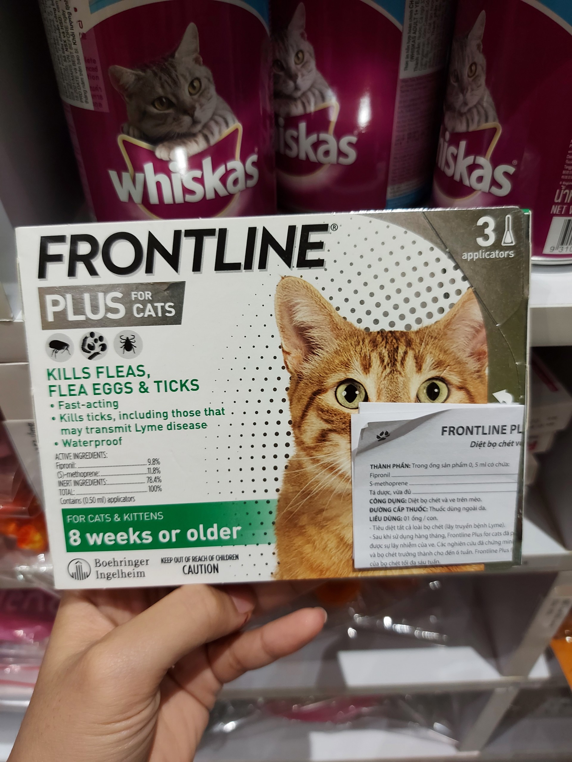 Nhỏ gáy phòng diệt ve rận cho mèo - frontline plus for cats
