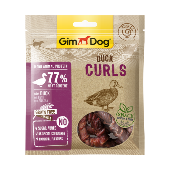 GIMDOG PURE MEAT CURLS DUCK 55G- Thịt vịt cuốn grain free cao cấp cho chó 55G