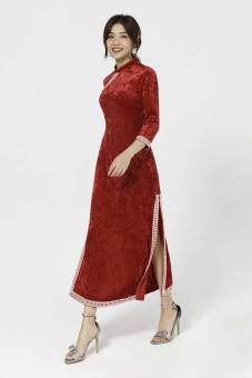 Sườn xám trắng - V61A20Q042