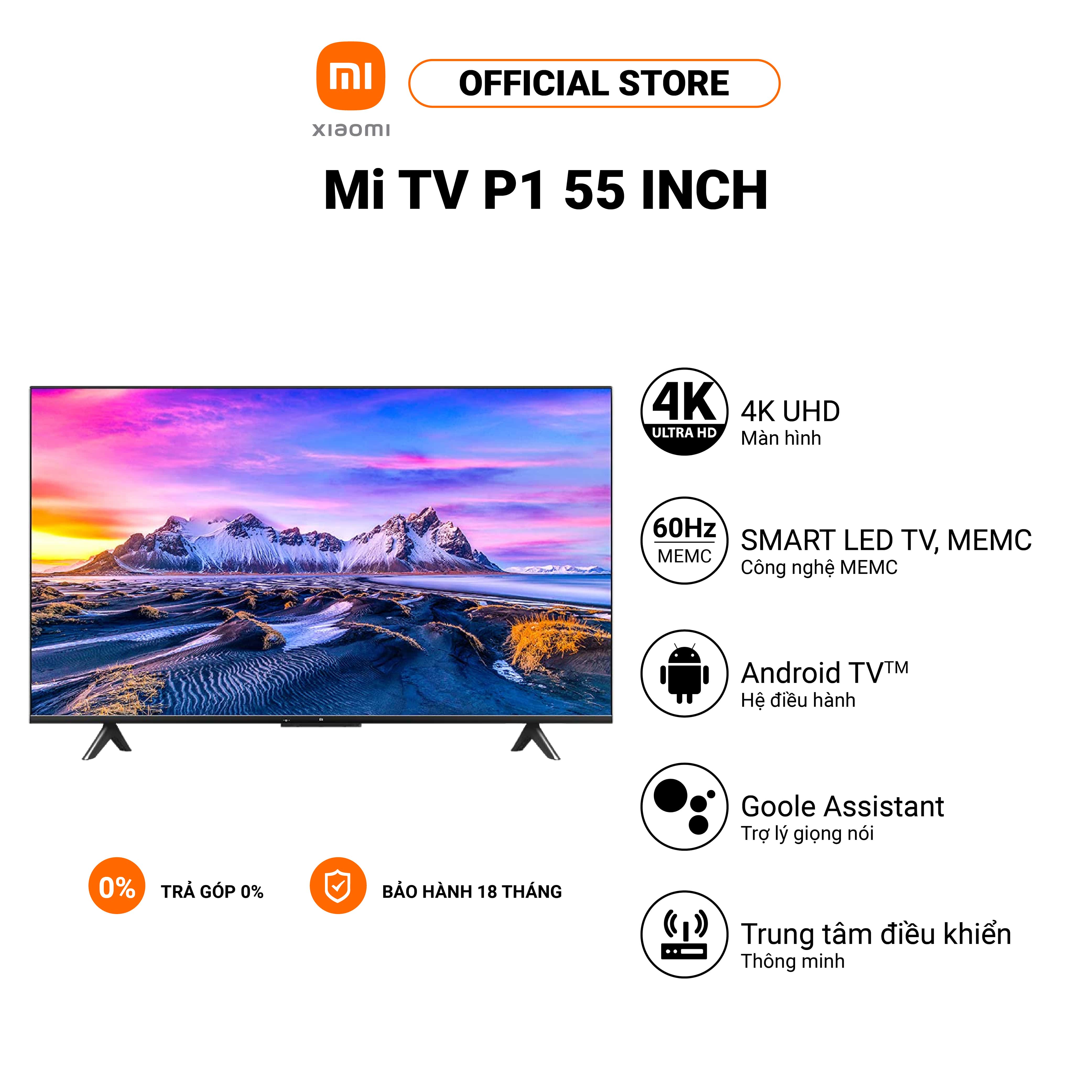 Smart mi tv p1 xiaomi | 55'' | 4k uhd | android