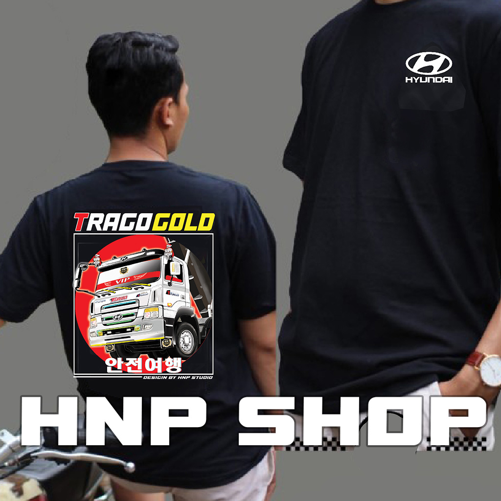 Áo thun Xe Tải Hyundai TRAGO GOLD, Cotton 4 chiều, LOGO in Đẹp chống nhiễm màu, Áo thun mát [Kèm quà tặng 10k]