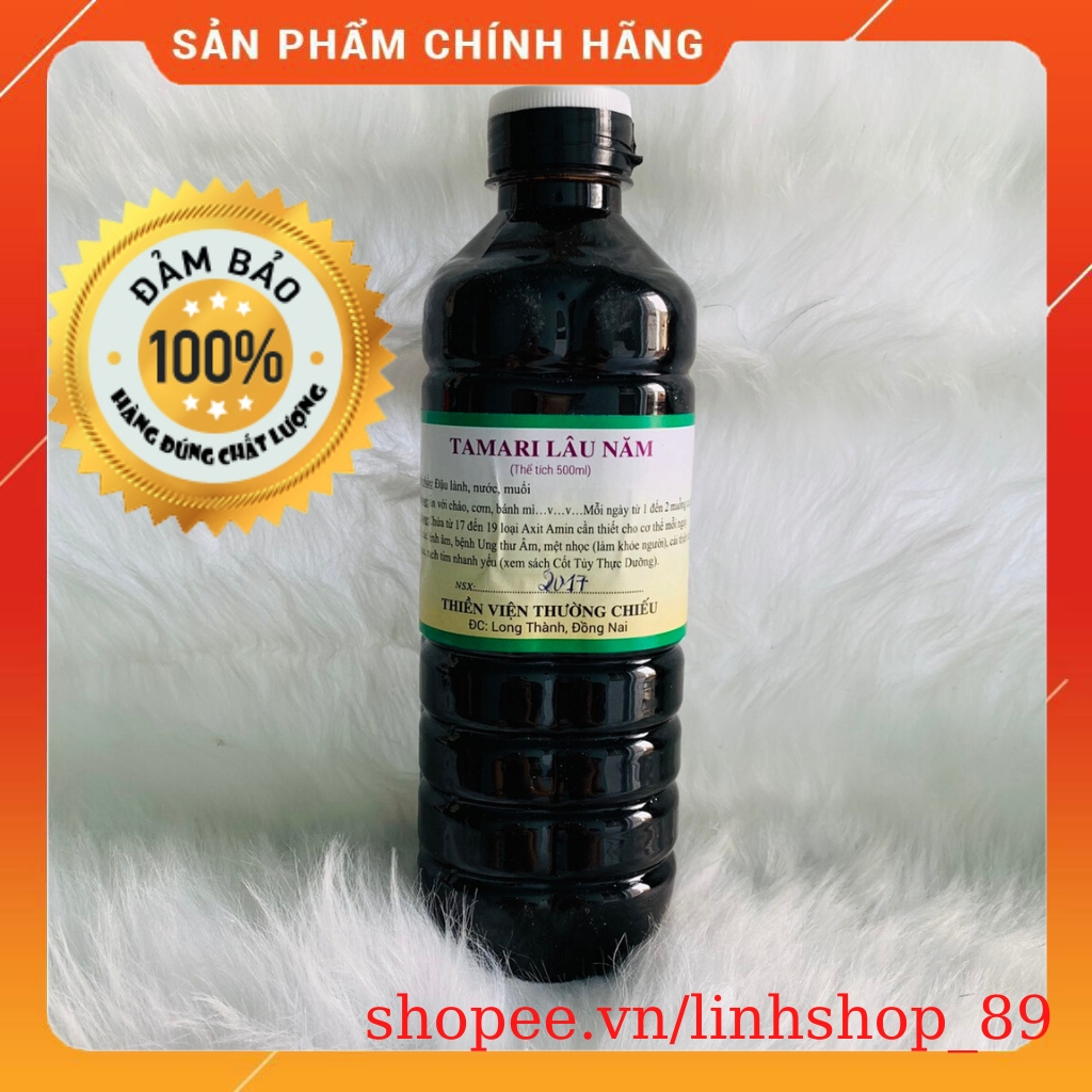 Nước tương tamari dưỡng sinh 3 năm thiền viện thường chiếu 500ml ls03 linhshop89