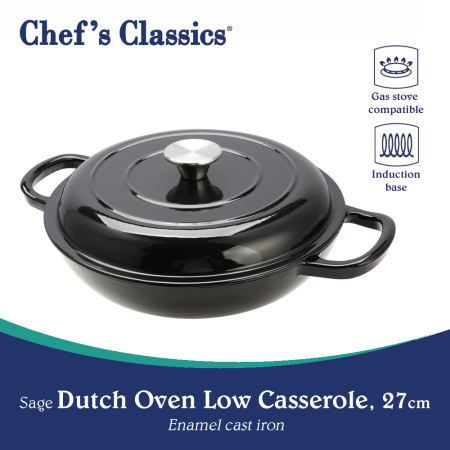Chef's Classics Sage Dutch Oven Low Casserole, 27cm