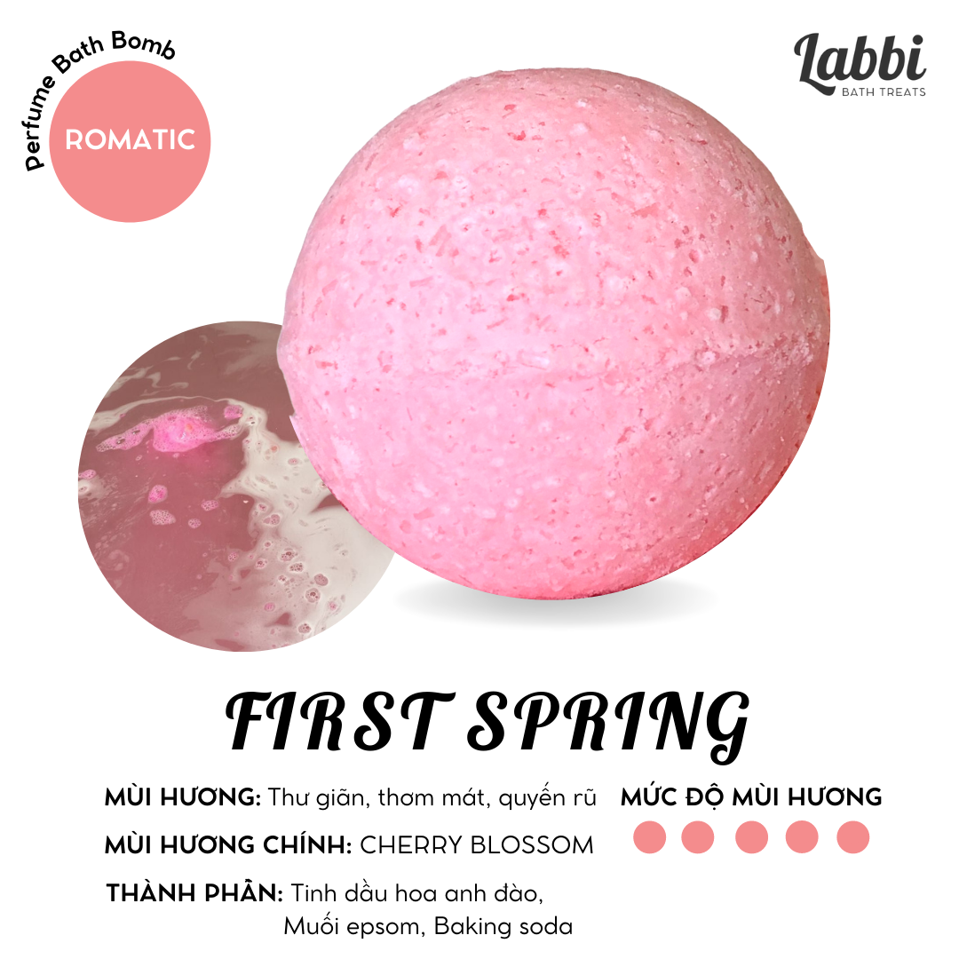 FIRST SPRING IN JAPAN [Labbi] Bath bomb / Viên sủi bồn tắm / Bom tắm / Viên thả bồn tắm / Bathbomb