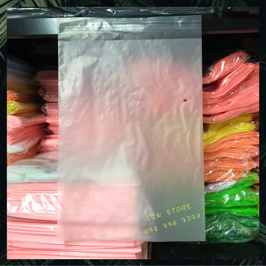 Full size - 1kg túi opp mờ đựng quần áo có lỗ thoáng khí - túi mờ dán miệng đựng quần áo