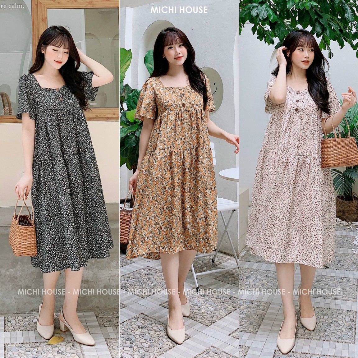 Đầm dự tiệc bigsize - váy bigsize dự tiệc chất lụa tằm, xinh xắn