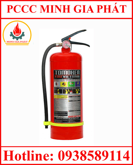 BÌNH CHỮA CHÁY XÁCH TAY TOMOKEN BỘT ABC 6KG- ĐÃ BAO GỒM TEM KIỂM ĐỊNH