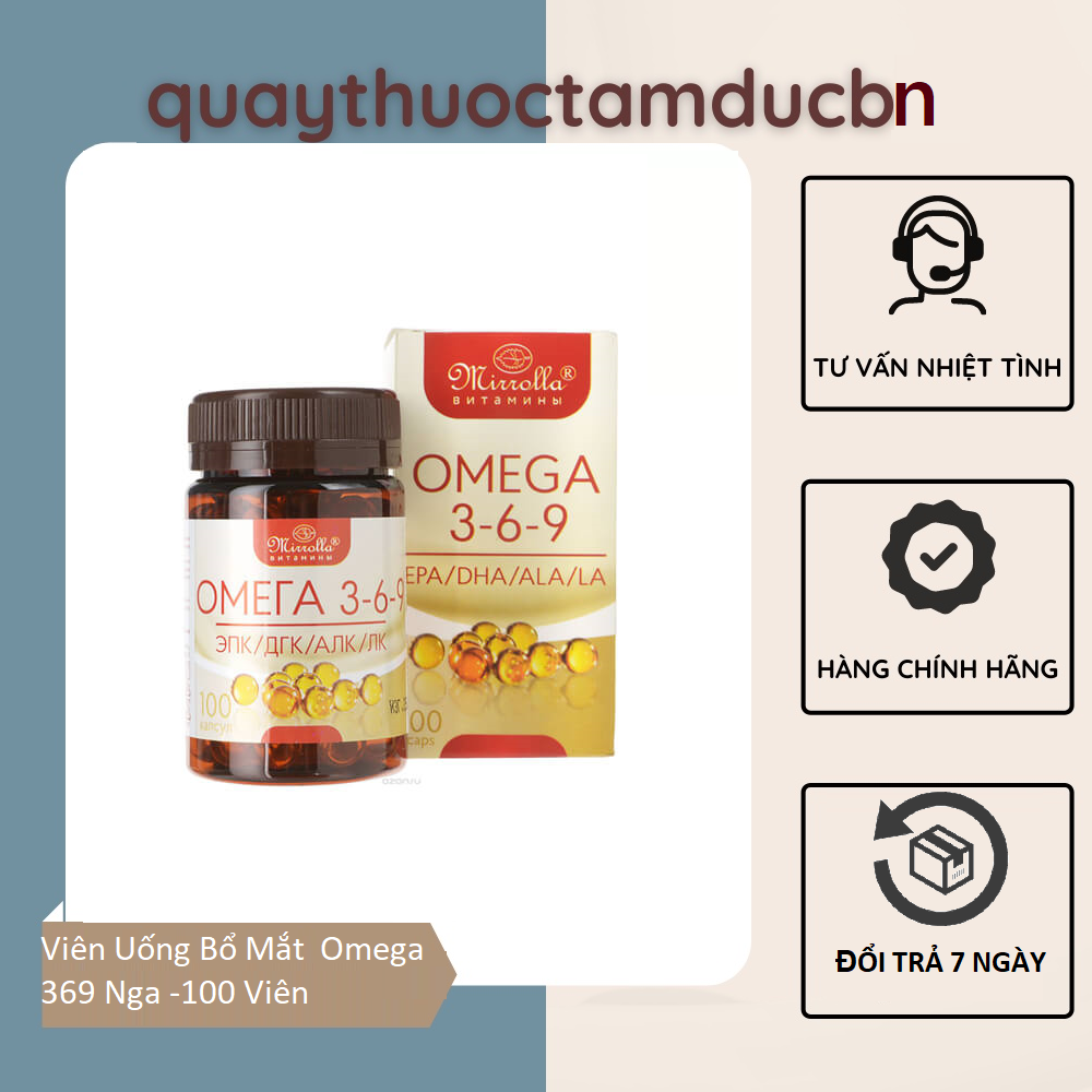 Viên Uống Bổ Mắt Omega 369 Nga -100 Viên