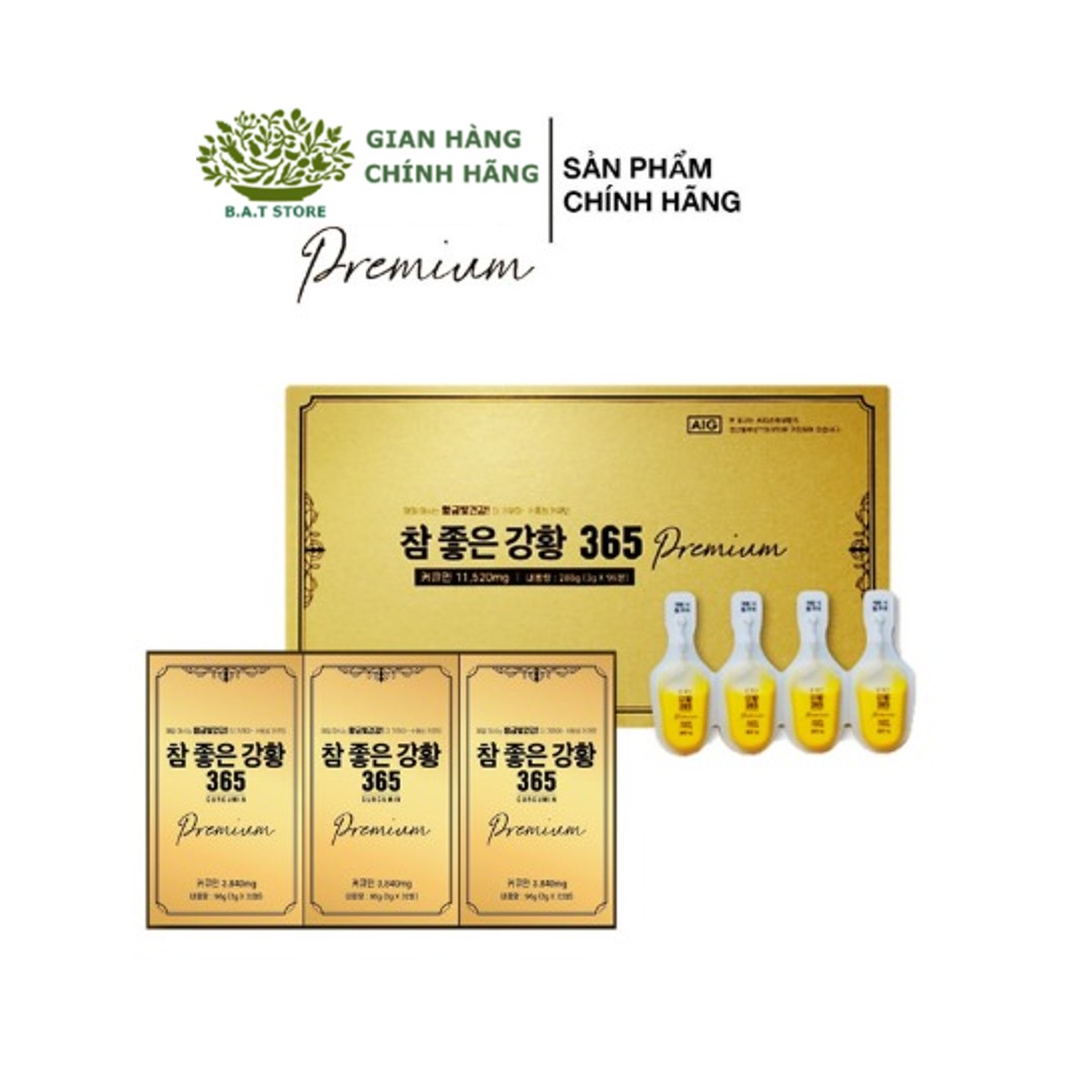 Tinh chất nghệ nano curcumin 365 premium hàn quốc 7680mg 96 tuýp