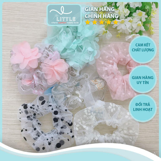 Scrunchies đồ cột tóc, buộc tóc cho bé (1 cái) phụ kiện tặng kèm - THE LITTLE