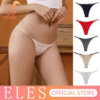 ELES Quần lót sexy cho phụ nữ Quần lót liền mạch Thông nóng bỏng cám dỗ Bikini chữ T-back Thấp eo Đồ lót nữ