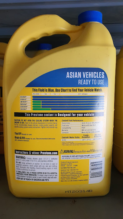 Nước Làm Mát Prestone ( Công Thức Honda , Nissan , Subaru, Huyndai , Kia )