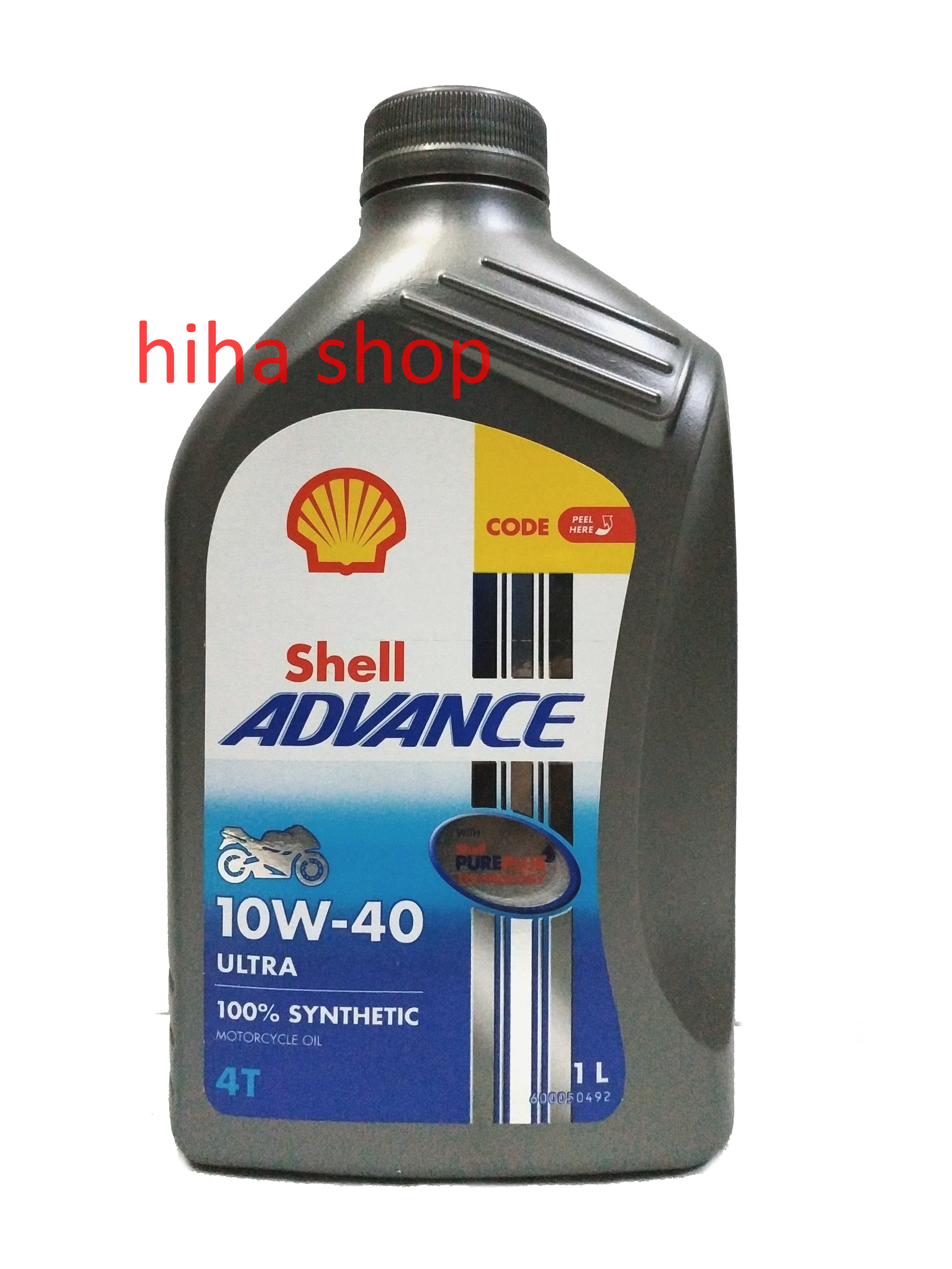 Dầu nhớt shell advance ultra 10w40, tổng hợp 100% 1l - dùng cho xe máy, xe côn tay, exciter