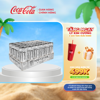 Lốc 24 Lon Nước Tăng Lực Giải Khát Tăng Lực Monster Energy Ultra Zero 355ml/Lon Sale 7.7 Coca-Cola Chính Hãng
