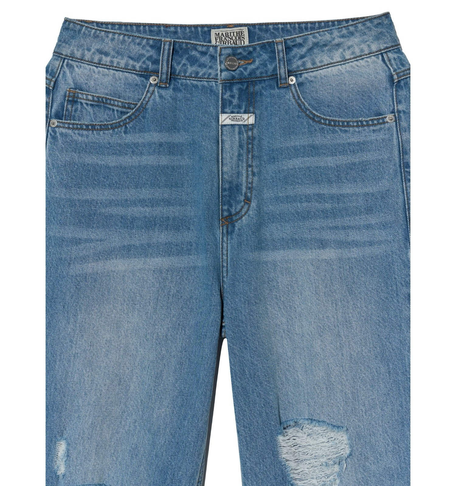 MARITHE FRANCOIS GIRBAUD M Damaged Washing Denim Pants - 2 Colors (2025 New) · v2