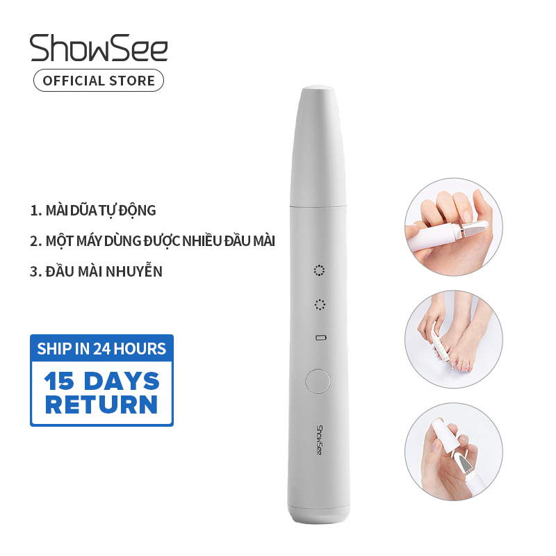 ShowSee máy mài dũa dùng pin sạc cổng type-C dụng cụ chế tác nghệ thuật vệ sinh tay chân an toàn cắt gọt mài dũa chân cơ cấu pitong dụng cụ vệ sinh móng tay dùng pin B2-W