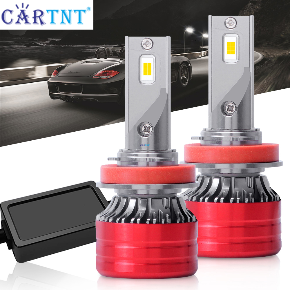 2 chiếc đèn pha canbus led csp siêu sáng bóng đèn pha led xe hơi h7 h11 h4 9005 hb3 9006 hb4 đèn sương mù 100w 30000lm 6500k đèn led xe hơi