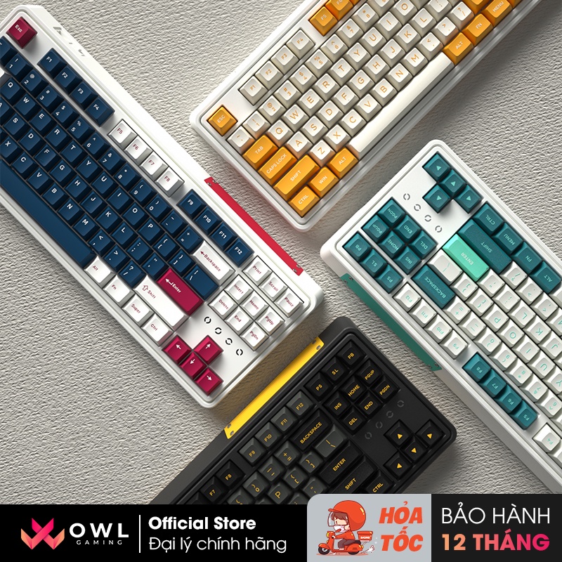 Bàn phím cơ FL-Esports CMK87 Metal Heart / Polar Night Black / Yellow & White - 3 Mode