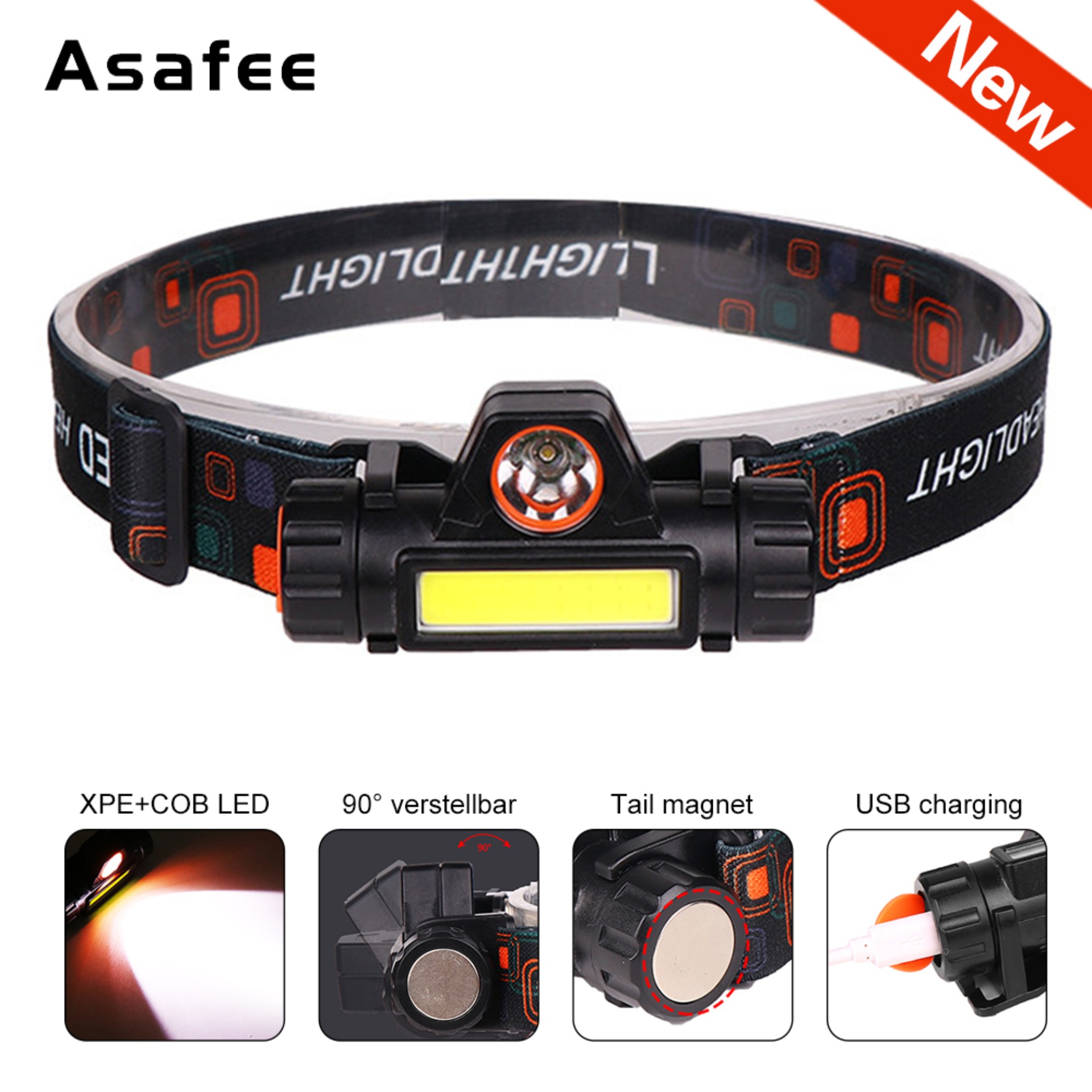 rechargeable head torch led