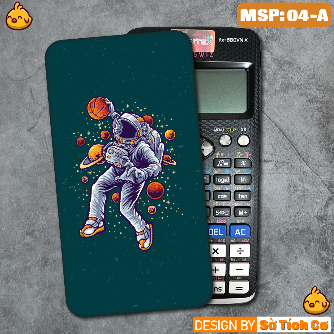 [HCM]Bộ Miếng dán Nắp + Lưng máy tính casio/vinacal FX500 FX570 FX580 FX880 - 570ES 570EX 680EX bộ hình Phi Hành Gia 1 MSP: MT04