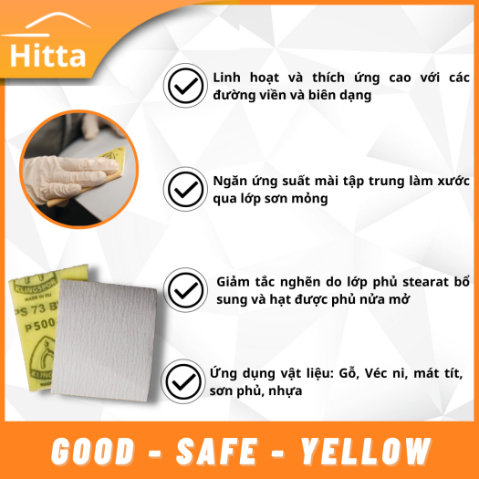 Nhám xốp Klingspor PS 73 BWF P500 10 cái