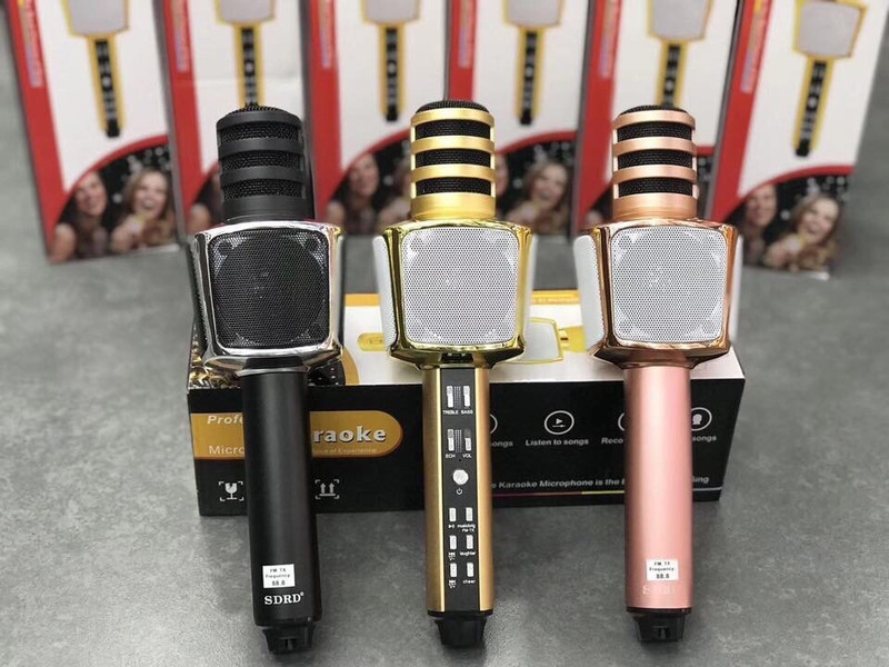 Micro Karaoke SD-17 Kèm Loa, Micro Bluetooth Hiệu Chỉnh Được Bass Treble Ấn Tượng