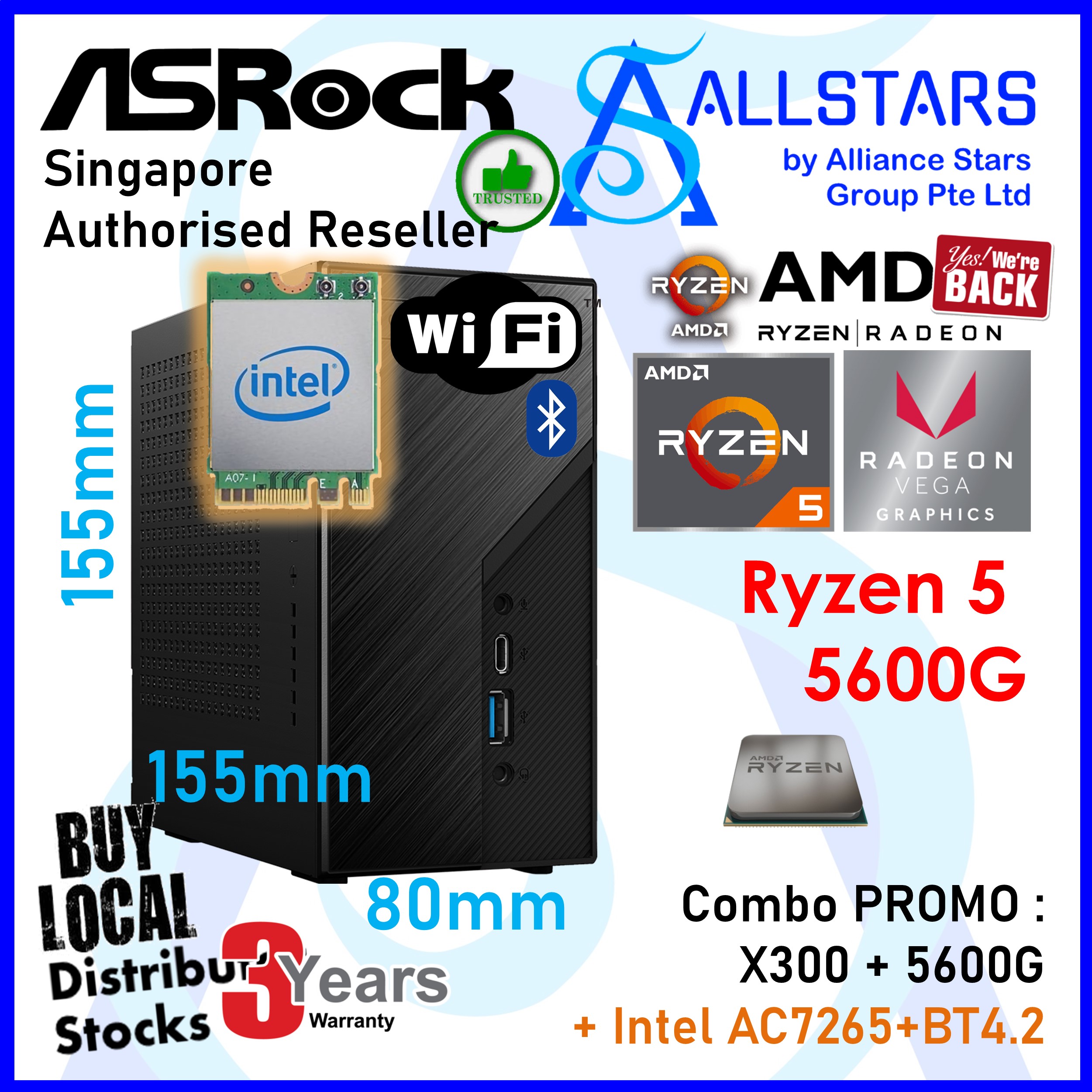 【完成品】DeskMini Ryzen 5600G 1TB 16GB Latest ASRock All-in-One Desktop Products | Enjoy Huge Discounts