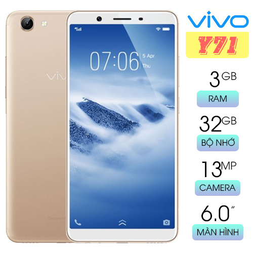 [HÀNG CHÍNH HÃNG - TẶNG ỐP LƯNG] Điện thoại cũ Vivo Y71 2 sim giá rẻ RAM 3GB bộ nhớ 32GB màn hình siêu rộng 6.0 in - bảo hành 6 tháng