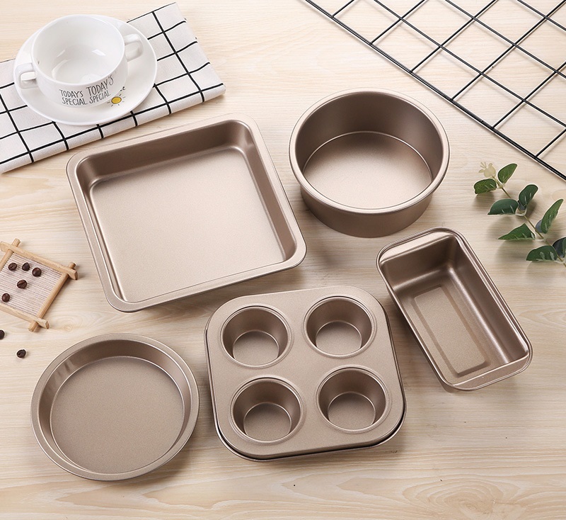 Bộ 5 khuôn mini cho nồi chiên không dầu - Khuôn nhỏ _ Khuôn cupcake pizza - Khuôn chống dính
