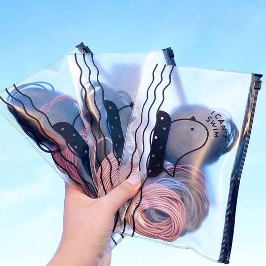 SET 100 DÂY BUỘC TÓC kèm túi Zip, Dây Chun Buộc Tóc nhiều màu - Dây Thun Cột Tóc Nữ Phong Cách Hàn Quốc nhiều màu trơn sợi cao su siêu co giãn Mocstore