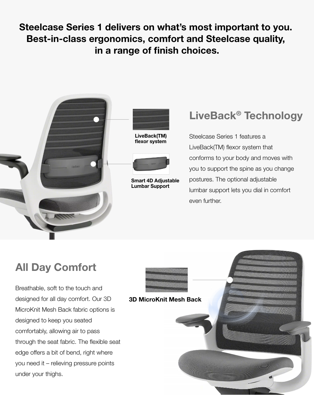Steelcase Series Ergonomic Office Chair (With Headrest) 12