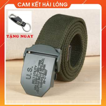 Thắt lưng lính Mỹ_vải bố_mặt US, Thắt lưng Nam, Dây lưng vải dù, Dây nịt Nam