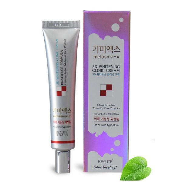 Kem trị nám Hàn Quốc 3D Whitening Clinic Cream Melasma là kem điều trị làm trắng da, giảm nám, tàn nhang