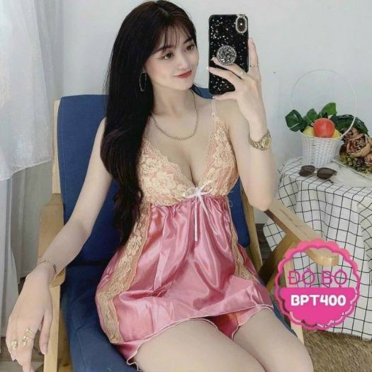 đồ ngủ Sexy vải phi bóng 2 dây quyến rũ Freesize dưới 60kg