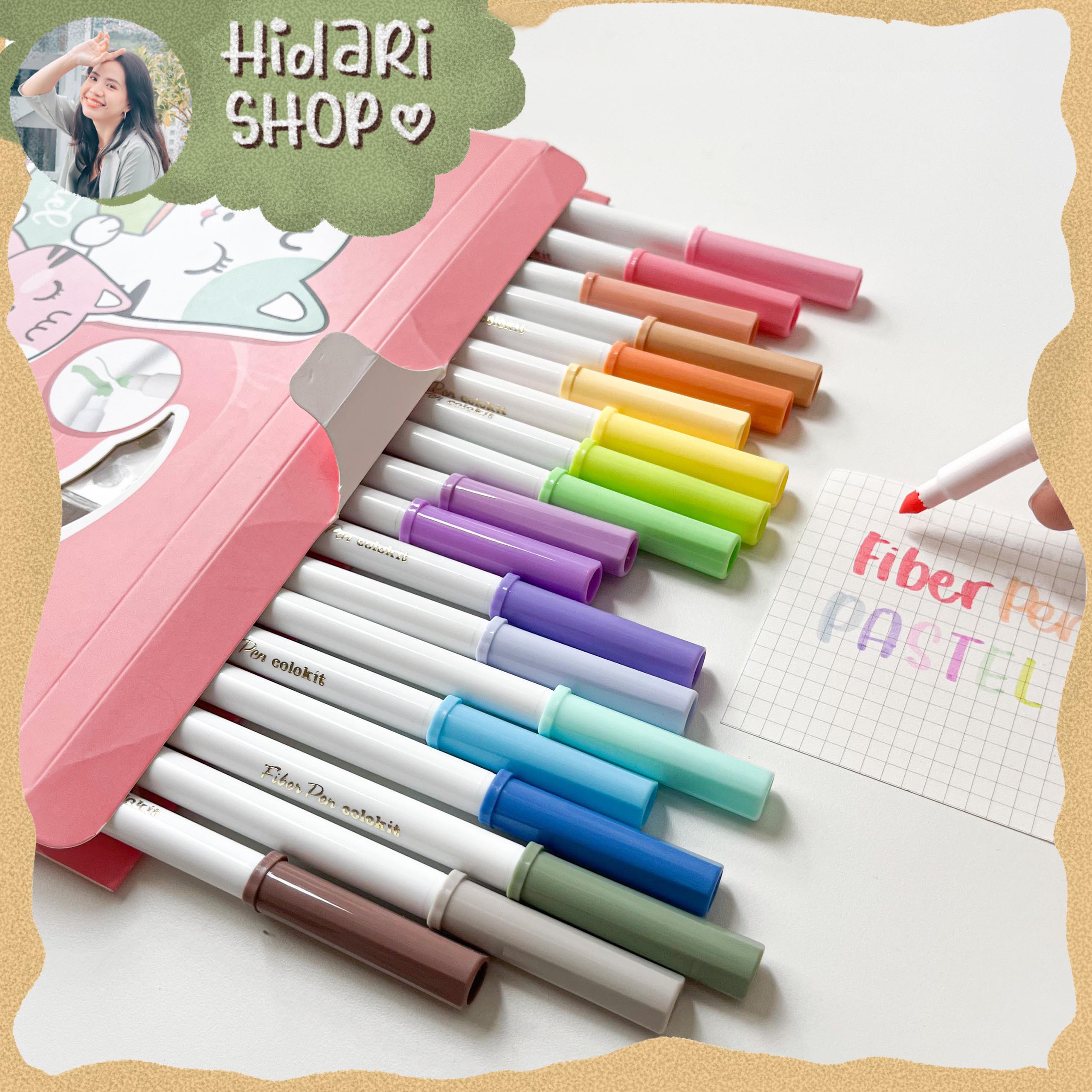 Bộ 20 màu Bút Fiber Pen Pastel Thiên Long Colokit / Calligraphy Bullet Journal - Hidari