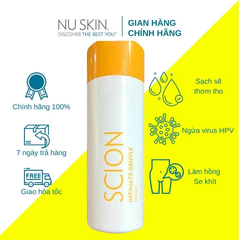 Dung dịch vệ sinh phụ nữ Scion Feminine Wash 200ml - Làm hồng se khít - Nước rửa phụ khoa