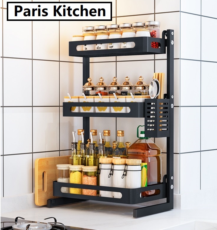 Gambar D1037 (Paris Kitchen) Rak Dapur Stainless Steel Sink Dish Rack Kitchen Organizer Storage Rack Rak Pinggan Sinki Dish Drainer Rak Kitchen Rak