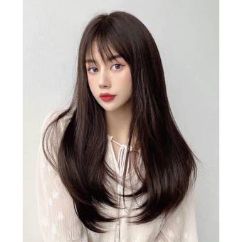 Tóc giả nữ cả đầu đẹp❤️Tóc nguyên đầu cụp đuôi mái thưa