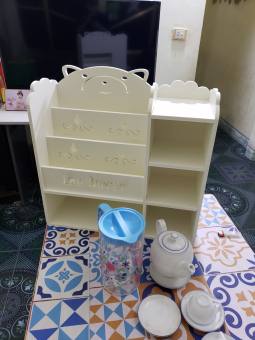 Kệ Sách Gấu 3 Tủ Chứa Đồ Cho Bé PVC Formex Full Bộ Kèm Vít (3 Size)