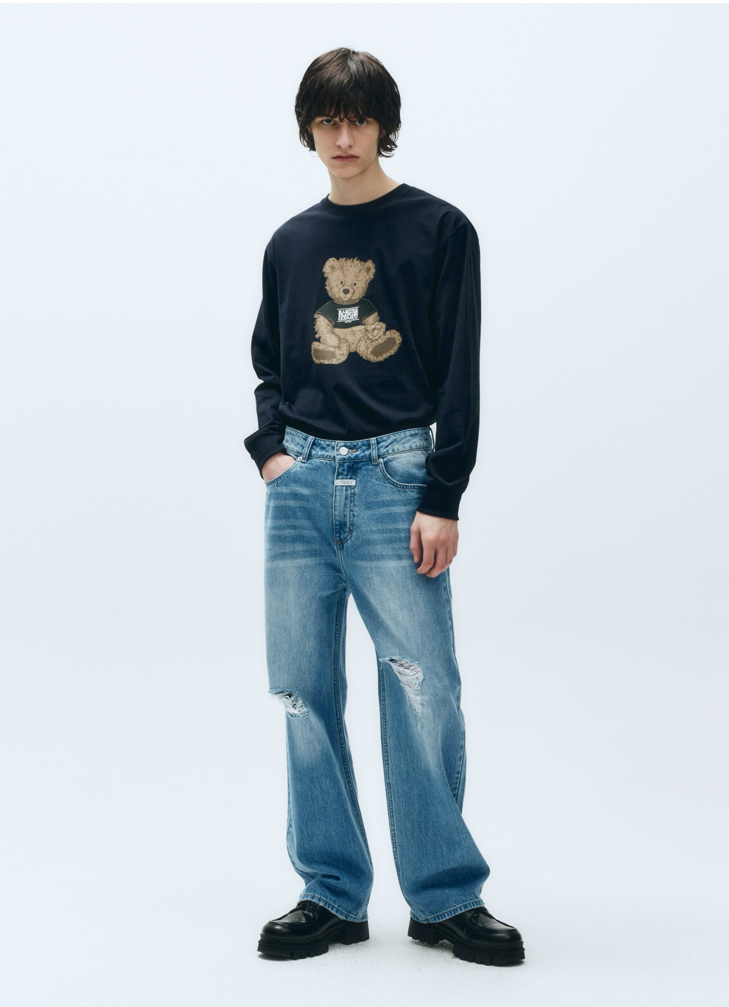 MARITHE FRANCOIS GIRBAUD M Damaged Washing Denim Pants - 2 Colors (2025 New) · v2
