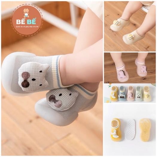 ☊✵ Giày Bún Tập Đi Chống Trượt Cho Bé - Giày Bún hình Thú Khủng Long Ô tô 3D Cho bé mẫu mới 2021