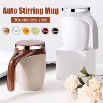 Cốc Tự Khuấy Tự Động, Cốc Pha Đồ Uống Tự Khuấy,Dùng Pin Siêu Tiện, USB Sạc Điện,Chất Liệu Thép 304 Không Rỉ Giữ,Giữ Nhiệt Tốt, 380Ml