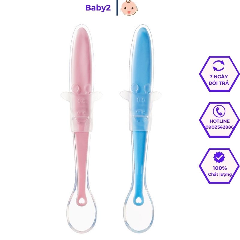Muỗng silicon cho bé thìa ăn dặm siêu mềm td03