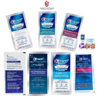 Miếng dán trắng răng miếng dán Crest 3D White Whitestrips [Hàng Mỹ] - trắng răng Crest 3D White