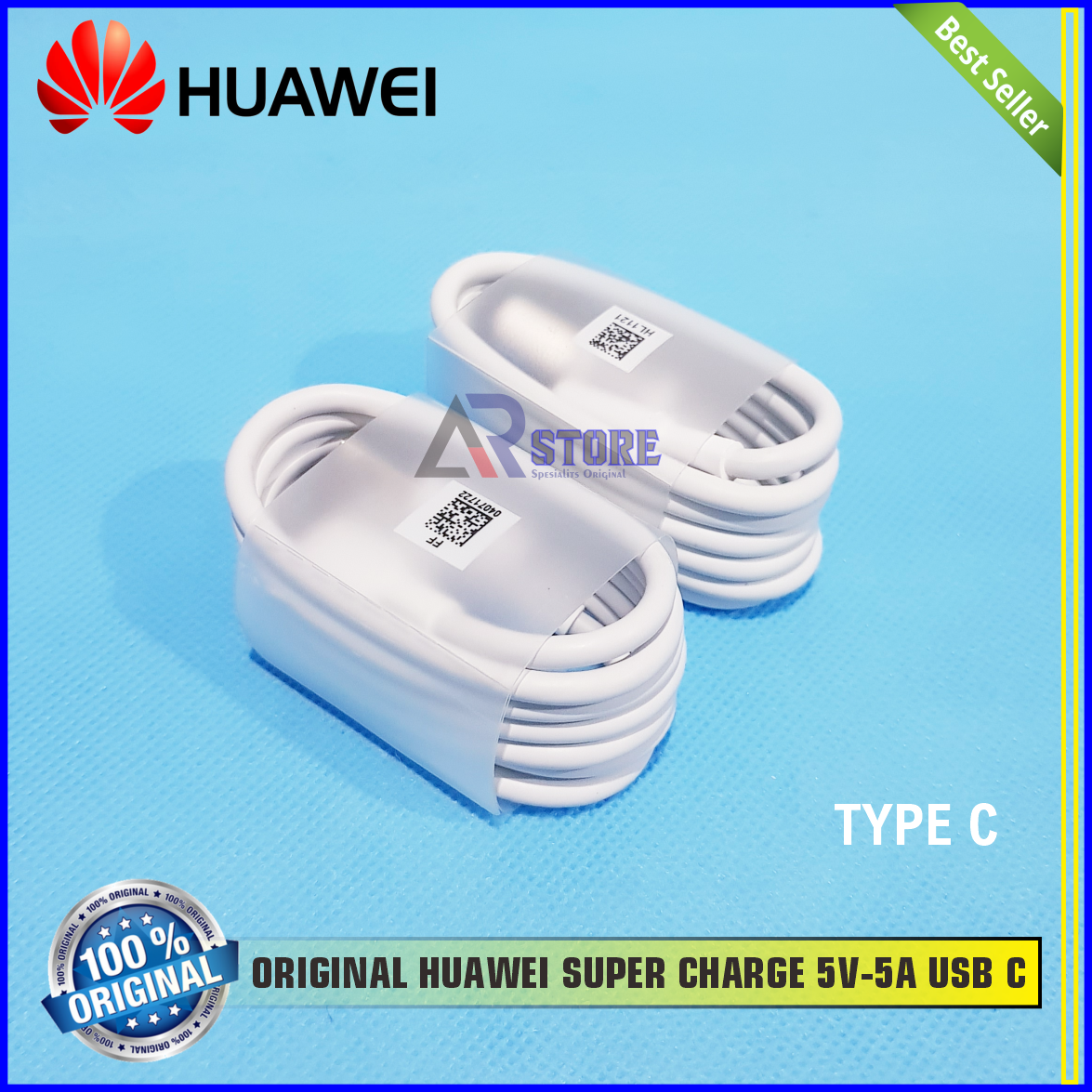 Kabel Data Huawei Nova 5T Original 100% Super Charge USB Type C 5A Harga 50,000 rupiah*Gratis Ongkir