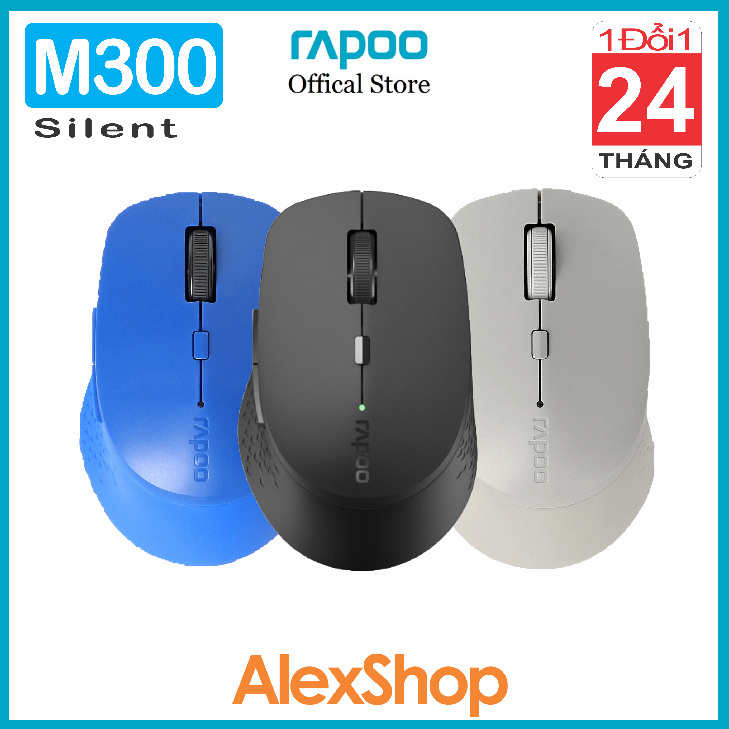 Rapoo m300 silent chuột không dây - bh 2 năm 1 đổi 1