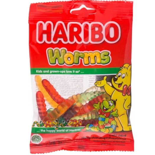 Kẹo Dẻo Haribo Worms con sâu 80G